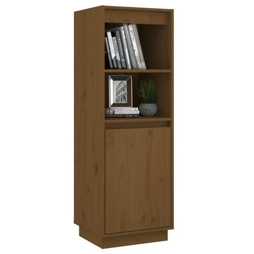 Skænk 37x34x110 cm massivt fyrretræ gyldenbrun