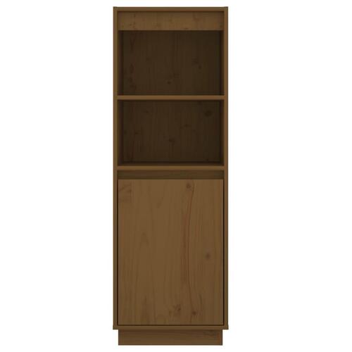 Skænk 37x34x110 cm massivt fyrretræ gyldenbrun