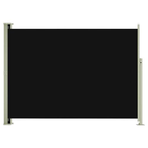 Sammenrullelig sidemarkise til terrassen 220x300 cm sort