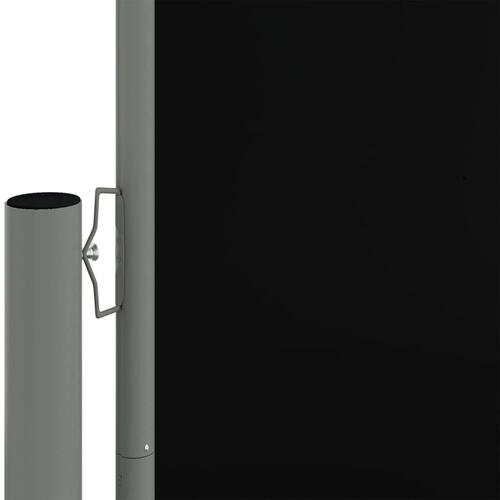 Sammenrullelig sidemarkise 180x600 cm sort