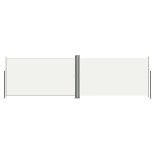 Sammenrullelig sidemarkise 180x600 cm cremefarvet