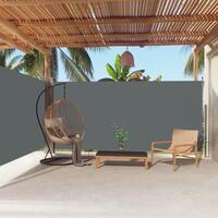 Sammenrullelig sidemarkise 180x600 cm antracitgrå
