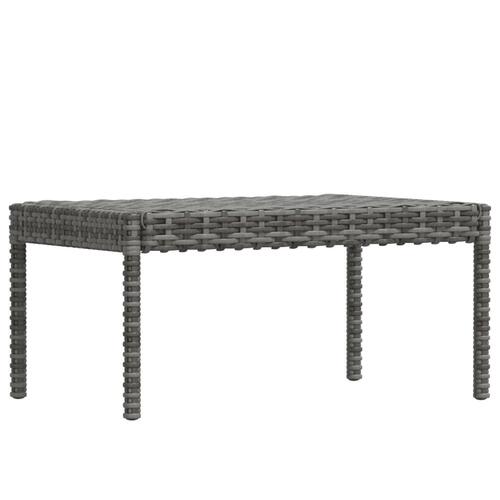 Loungesæt til haven 6 dele med hynder polyrattan grå