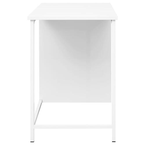 Industrielt skrivebord med skuffer 105x52x75 cm stål hvid