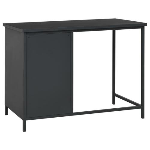Industrielt skrivebord med skuffer 105x52x75cm stål antracitgrå