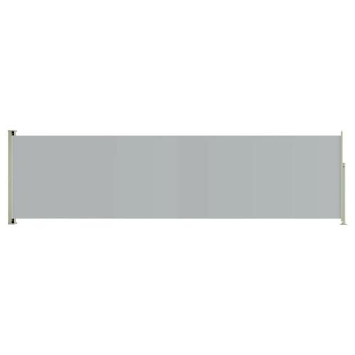 Sammenrullelig sidemarkise til terrassen 140 x 500 cm grå
