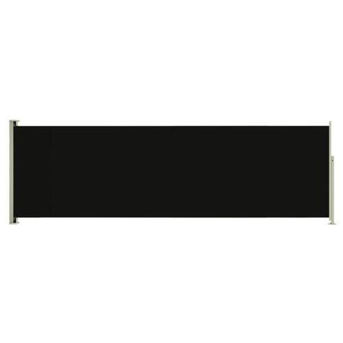 Sammenrullelig sidemarkise til terrassen 160x500 cm sort