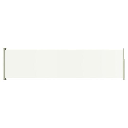 Sammenrullelig sidemarkise til terrassen 160x600 cm cremefarvet
