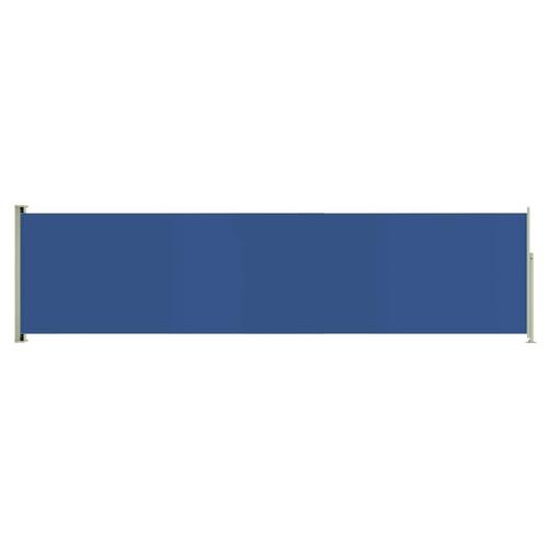 Sammenrullelig sidemarkise til terrassen 160 x 600 cm blå