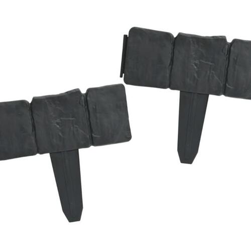 Plænekanter 41 stk. 10 m plast stenlook