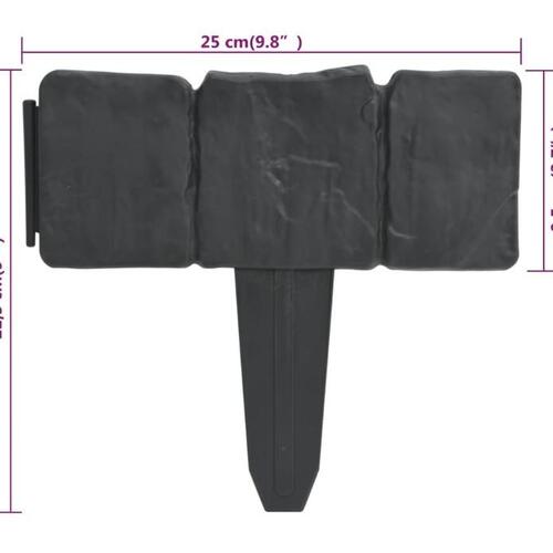 Plænekanter 41 stk. 10 m plast stenlook