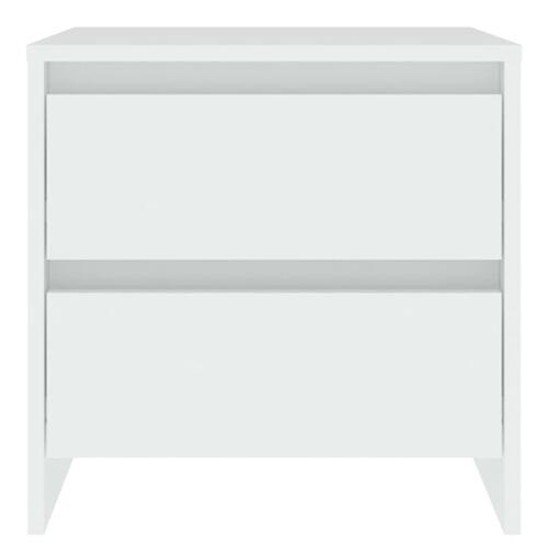 Sengeborde 2 stk. 45x34,5x44,5 konstrueret træ hvid
