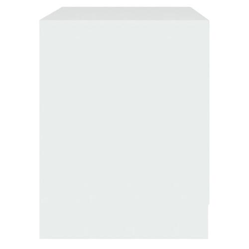 Sengeborde 2 stk. 45x34,5x44,5 konstrueret træ hvid