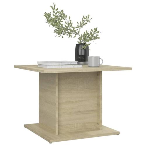 Sofabord 55,5x55,5x40 cm konstrueret træ sonoma-eg