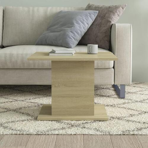 Sofabord 55,5x55,5x40 cm konstrueret træ sonoma-eg