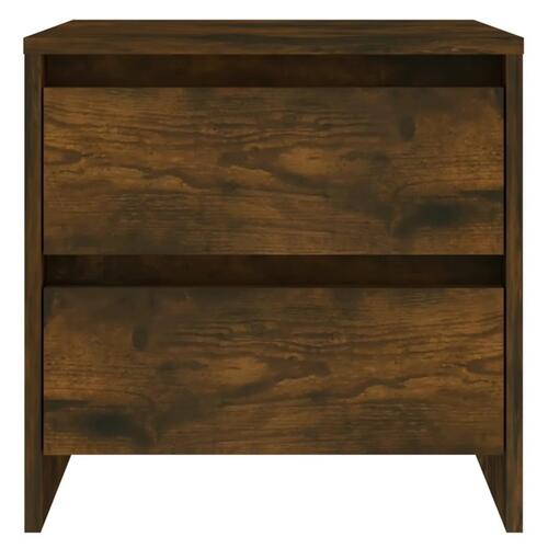 Sengeborde 2 stk. 45x34,5x44,5 cm spånplade røget egetræsfarve