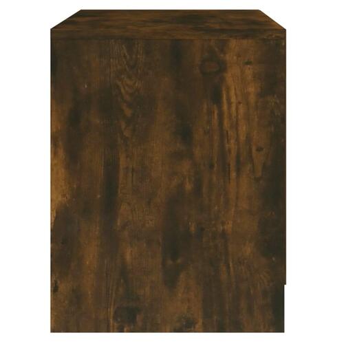 Sengeborde 2 stk. 45x34,5x44,5 cm spånplade røget egetræsfarve