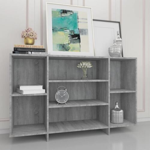 Skænk 120x30x75 cm konstrueret træ grå sonoma-eg