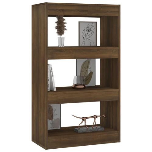 Bogreol/rumdeler 60x30x103 cm konstrueret træ brun eg