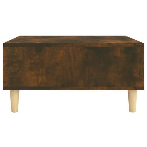 Sofabord 60x60x30 cm konstrueret træ røget egetræsfarve
