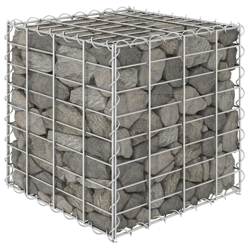 Gabion-plantekasse 40x40x40 cm kubeformet stål