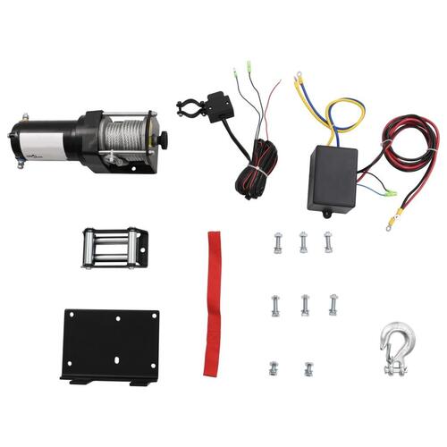 12 V elektrisk kranspil 1360 kg med monteringsplade og lederulle