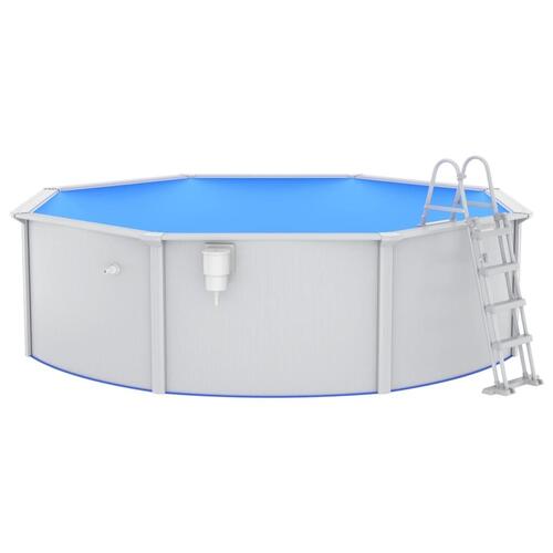 Swimmingpool med poolstige 460x120 cm