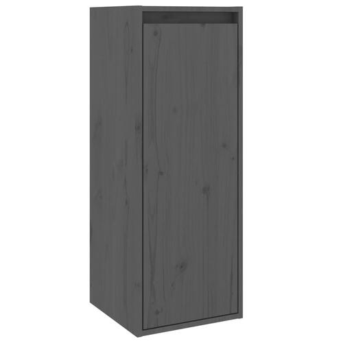 Vægskab 30x30x80 cm massivt fyrretræ grå