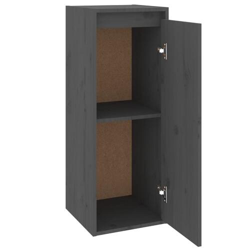 Vægskab 30x30x80 cm massivt fyrretræ grå