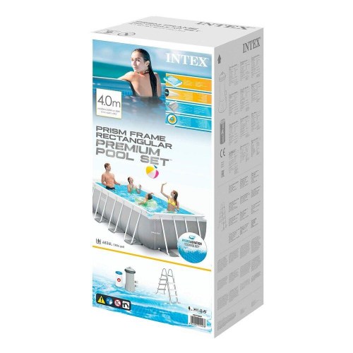 Fritstående pool Intex Prism Frame 400 × 200 × 100 cm (26788NP)
