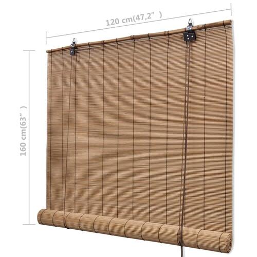Rullegardiner 120x160 cm bambus brun