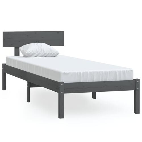 Sengeramme 100x200 cm massivt fyrretræ grå