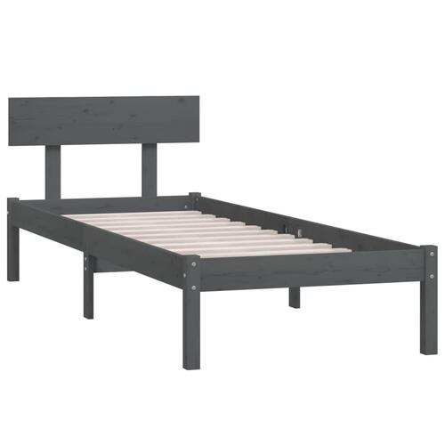 Sengeramme 100x200 cm massivt fyrretræ grå