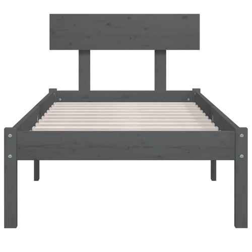 Sengeramme 100x200 cm massivt fyrretræ grå