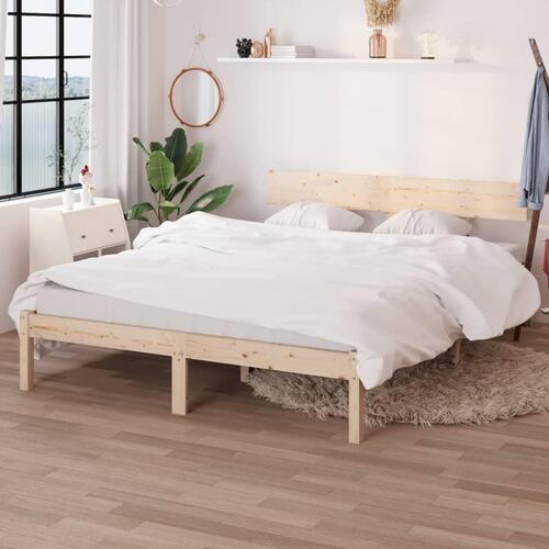 Sengeramme 140x200 cm massivt fyrretræ