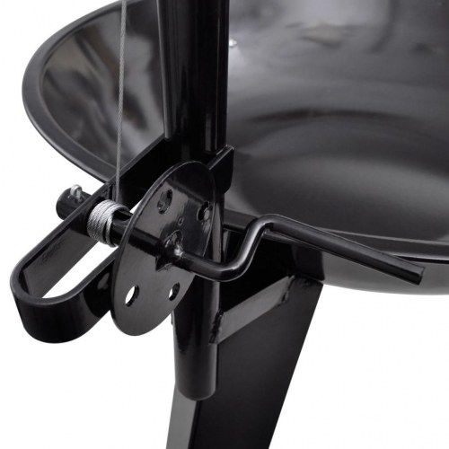 Kulgrill med hængende grillrist - rund, stål, Ø58 cm
