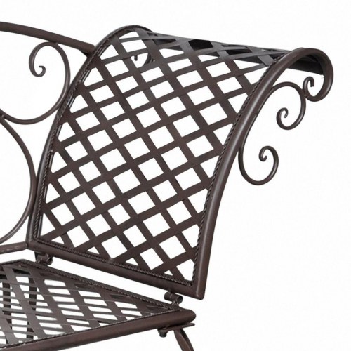 Chaiselong til haven 128 cm - stål, antikbrun
