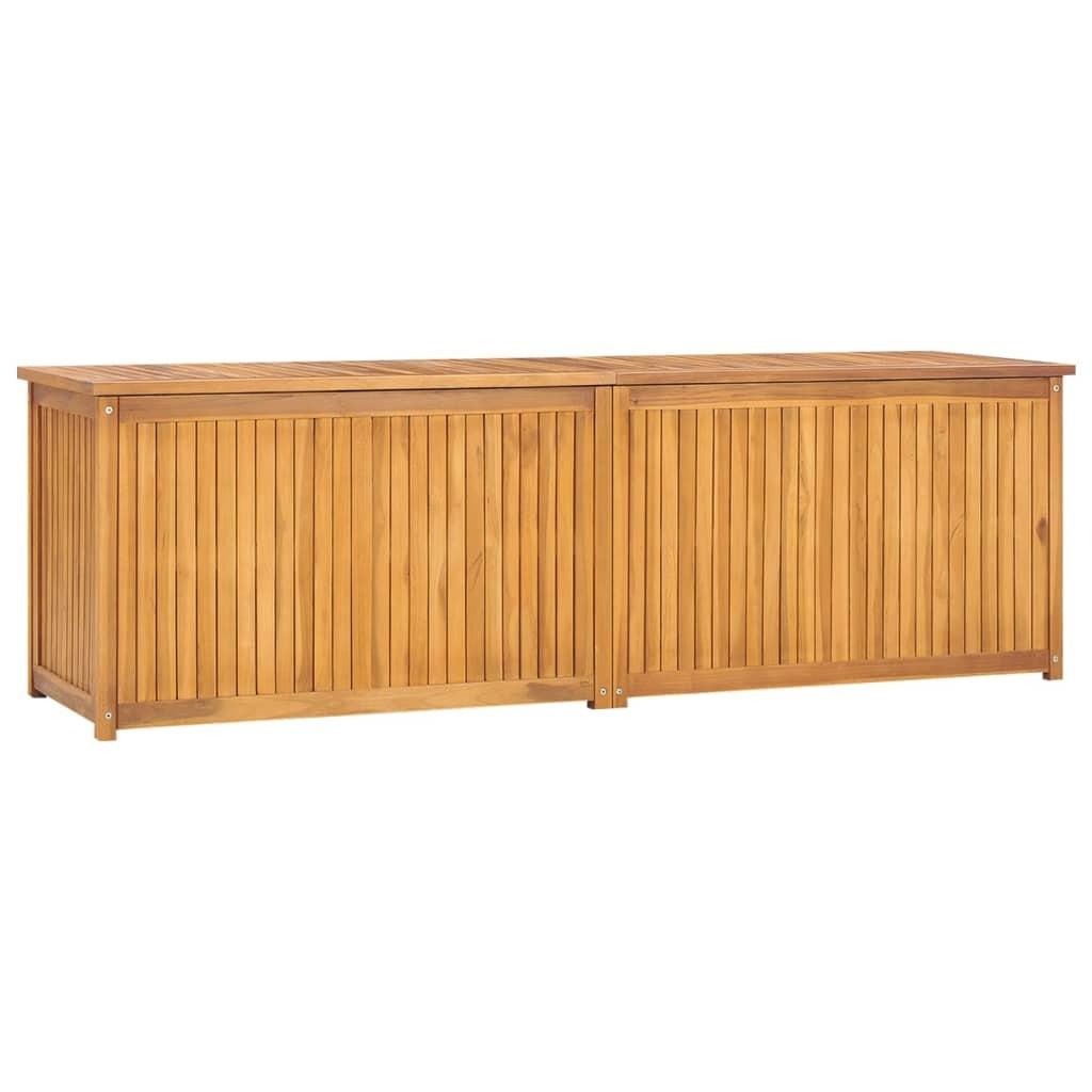 Opbevaringsboks til haven 175x50x53 cm massivt teaktræ