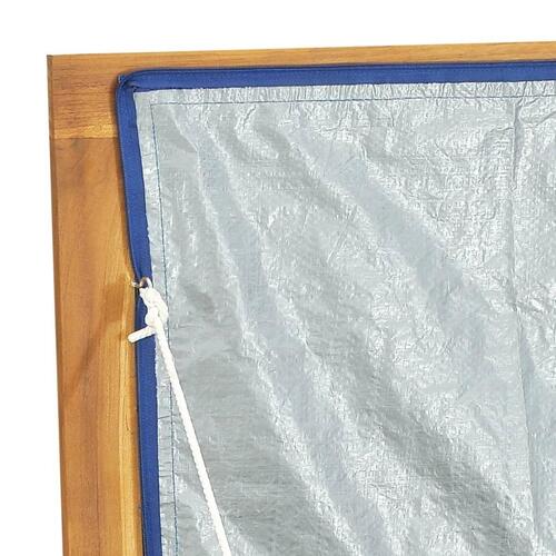 Opbevaringsboks til haven 200x50x53 cm massivt teaktræ