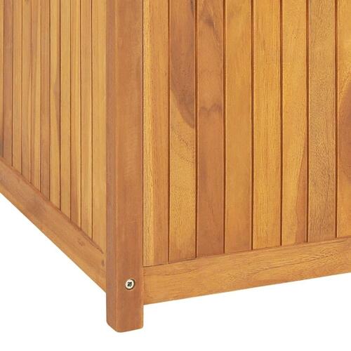 Opbevaringsboks til haven 200x50x53 cm massivt teaktræ