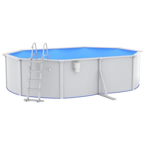 Swimmingpool med poolstige 490x360x120 cm