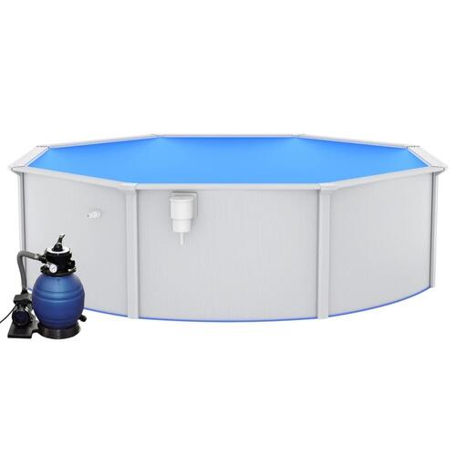 Swimmingpool med sandfilterpumpe 460x120 cm