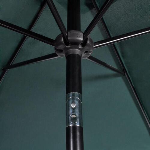 Parasol grøn 3 m stålstang