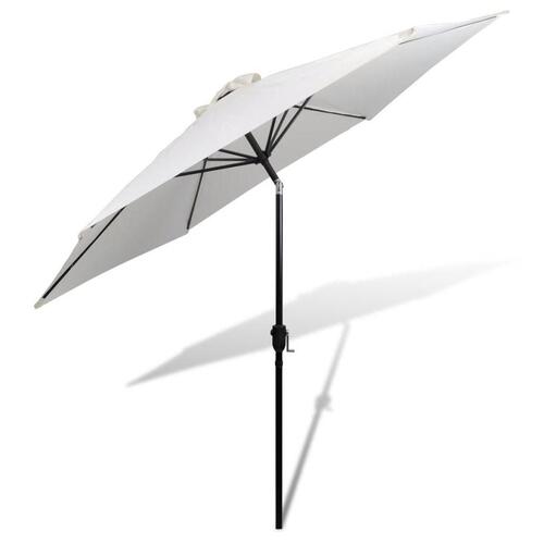 Parasol sandhvid 3 m stålstang