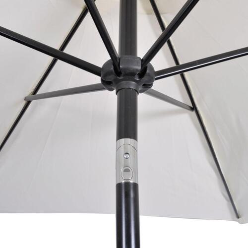 Parasol 3 m stålstang sandhvid
