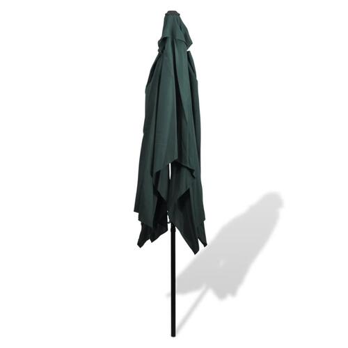 Rektangulær parasol 200 x 300 cm grøn