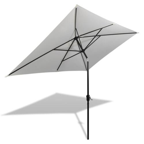 40772 parasol 200 x 300 cm sandhvid rektangulær