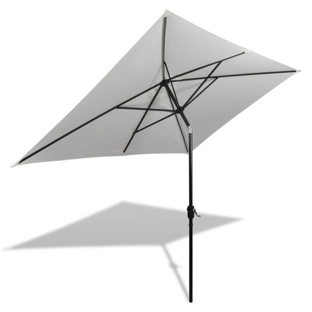 40772 parasol 200 x 300 cm sandhvid rektangulær