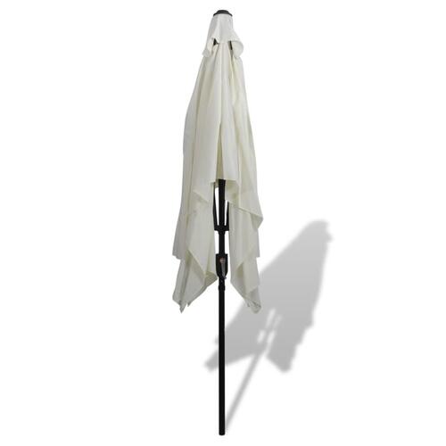 40772 parasol 200 x 300 cm sandhvid rektangulær