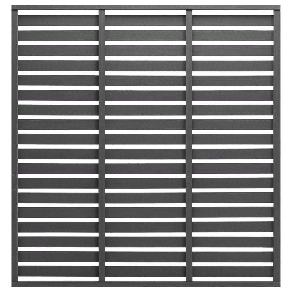 Hegnspanel 180x180 cm WPC grå billede